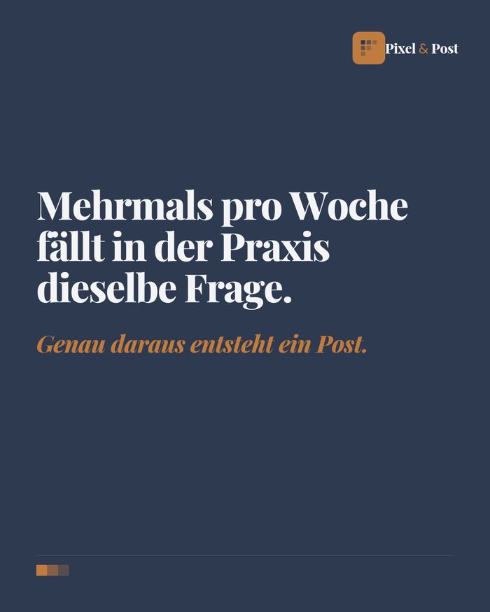 Erste Seite eines Pixel und Post Carousels